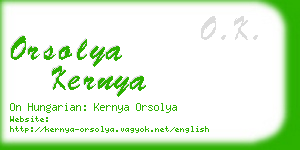 orsolya kernya business card